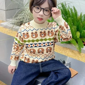 Chompa abrigadora beige oso