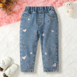 Pantalón jean corazoncitos