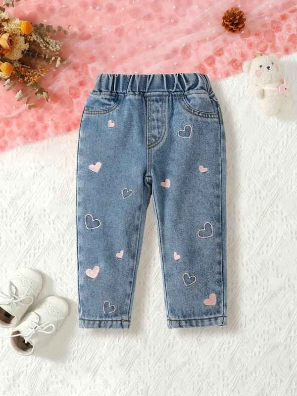Pantalón jean corazoncitos