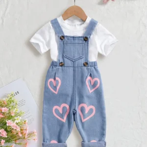 Conjunto overol corazón