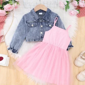 Vestido con casaca jean s