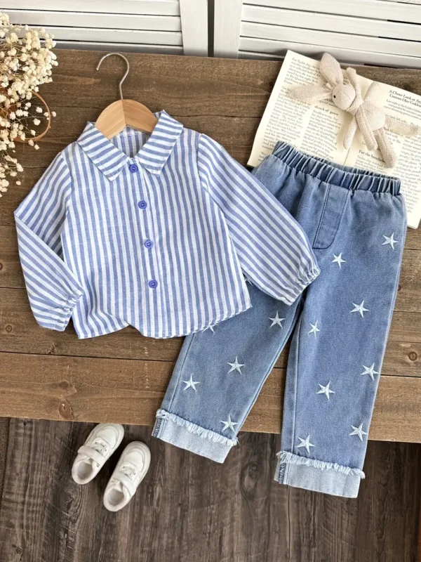 Conjunto pantalón jeans más camisa