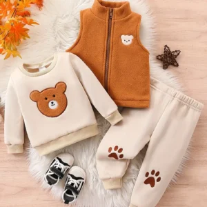 Conjunto tres piezas oso