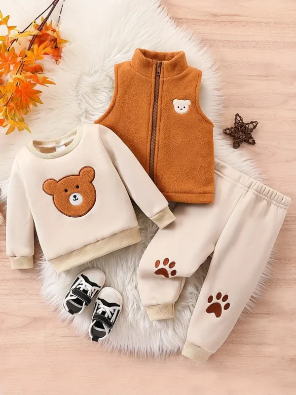 Conjunto tres piezas oso