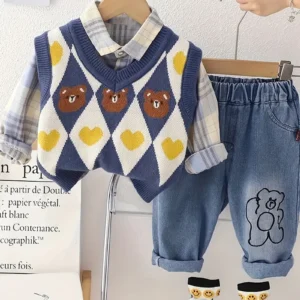 Conjunto tres piezas azul - osito