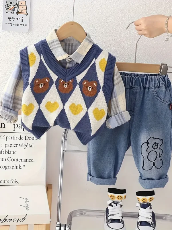 Conjunto tres piezas azul - osito