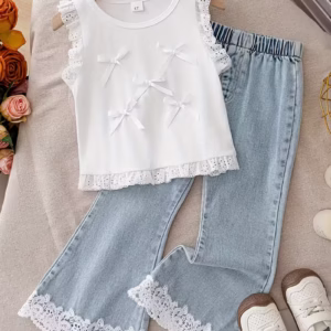 Conjunto blanco lazo