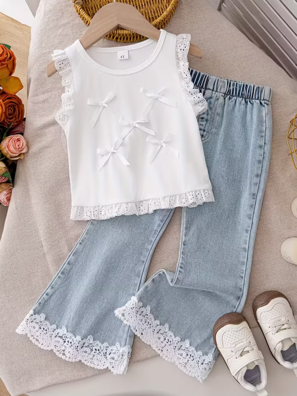 Conjunto blanco lazo