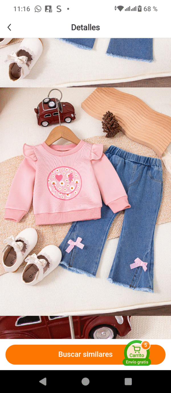 Conjunto pink lazos