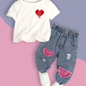 Conjunto pink corazón