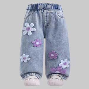 JEANS FLORES LILA